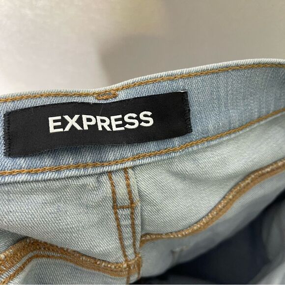 Express Super High Rise Button Fly Mom Jeans 6 - Picture 3 of 6